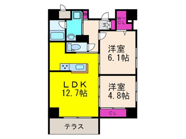 山崎マンション16高槻芥川の物件間取画像